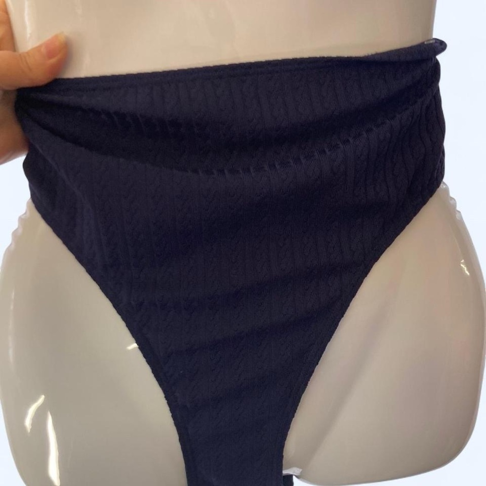 Náutica Navy blue ribbed high-waisted bikini bottoms #beachyvibes XL NWT